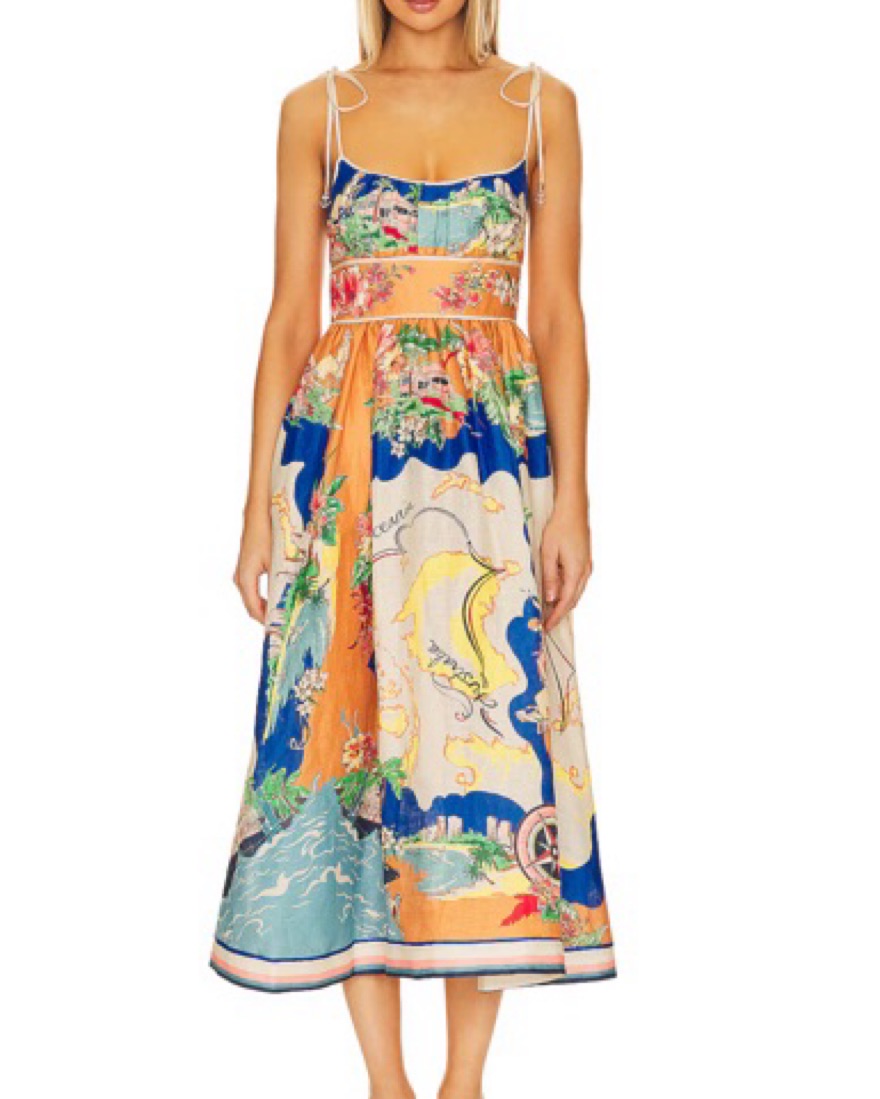 Zimmermann Alight Picnic Midi Dress by Zimmermann - Pickle