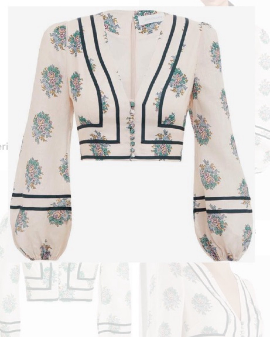 Zimmermann Verity Floral Cropped Top - Image 2
