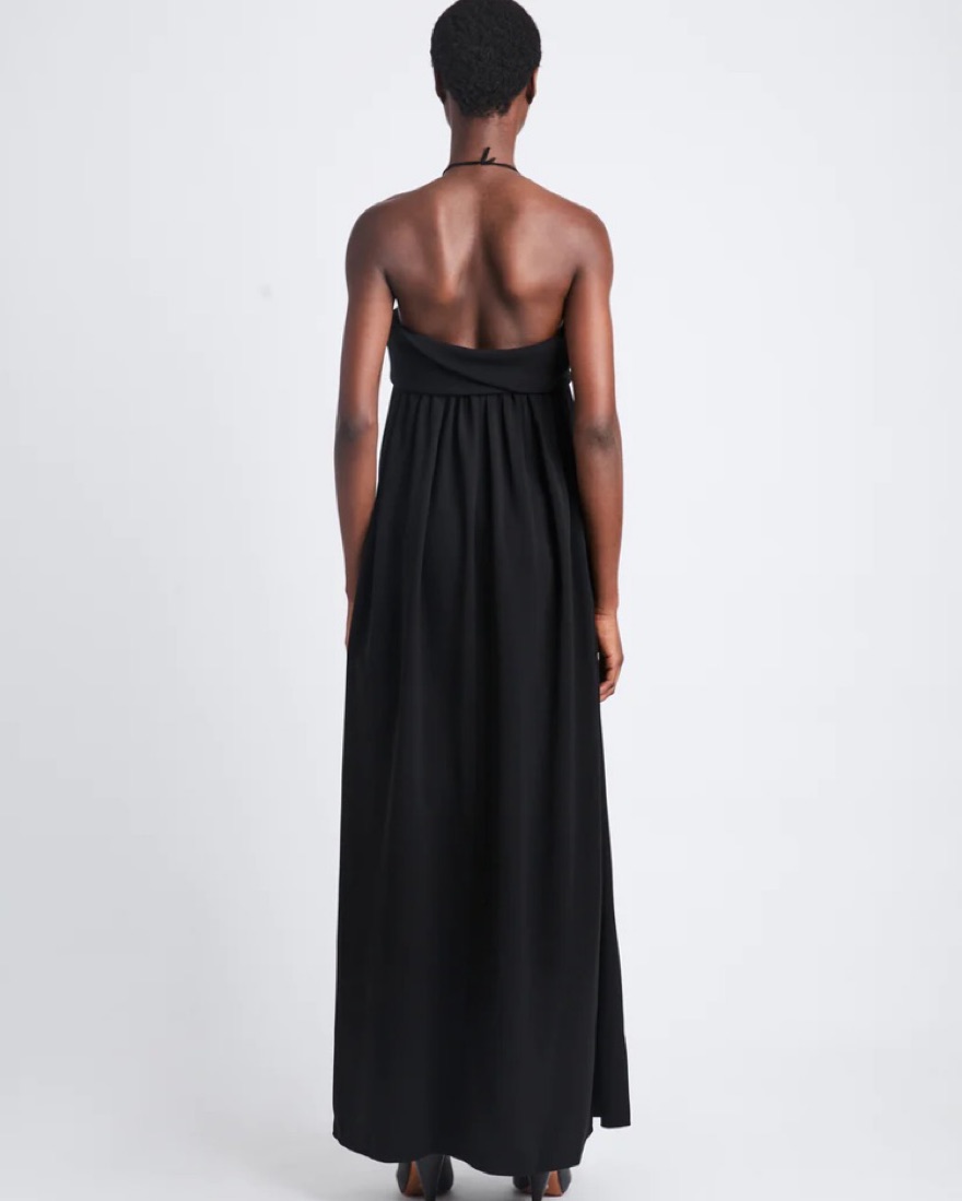 proenza schouler black dress PROENZA SCHOULER Size 2 Black Acetate Viscose A-Line Dress  Sui Generis  Designer Consignment