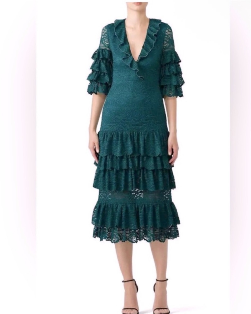 color block lace up dress Color Block Splicing Slim Fit Lace-Up Long Sleeve Maxi Dress main image 0