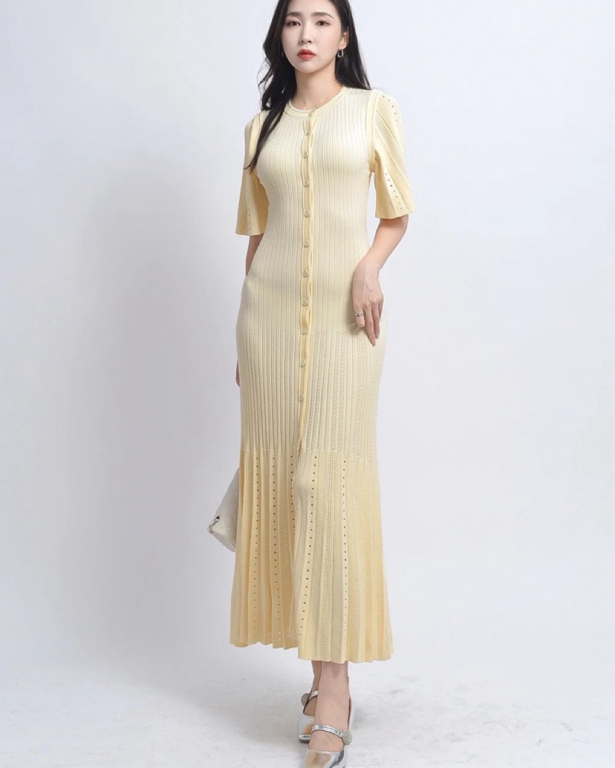Cream Sandro midi Dress by Sandro - Pickle