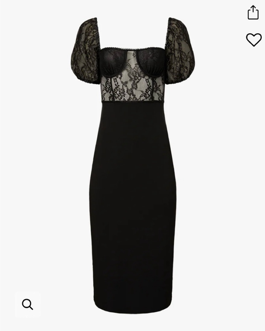 UNDERWIRE CORSET MIDI LACE DRESS by WeWoreWhat - Pickle