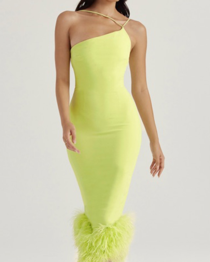 green emerald velvet dress adrienne- HOUSE OF CB  Rent My Dress