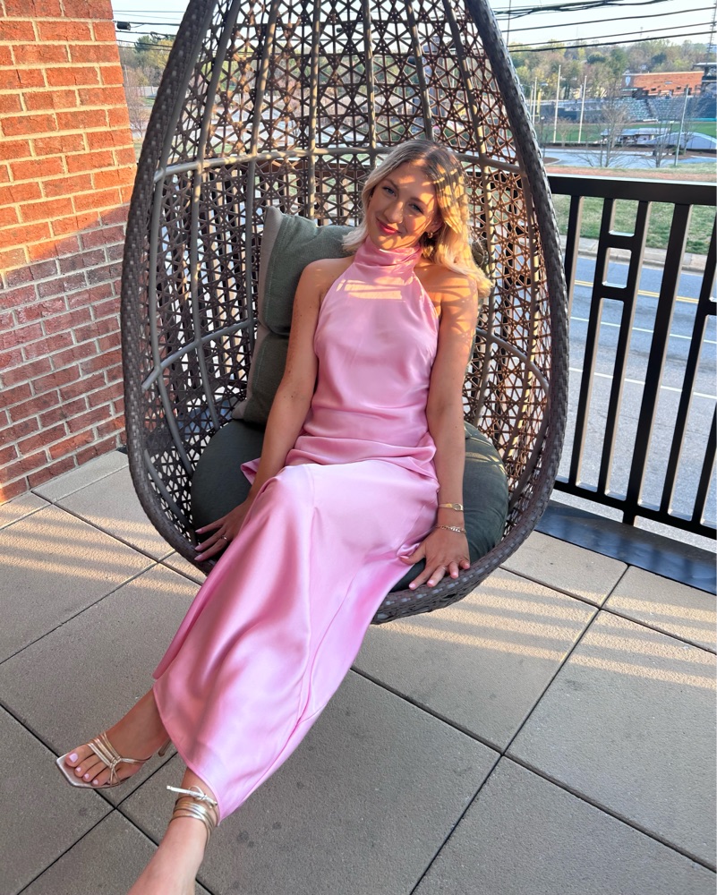 Light Pink Halter Neck Dress - Image 5