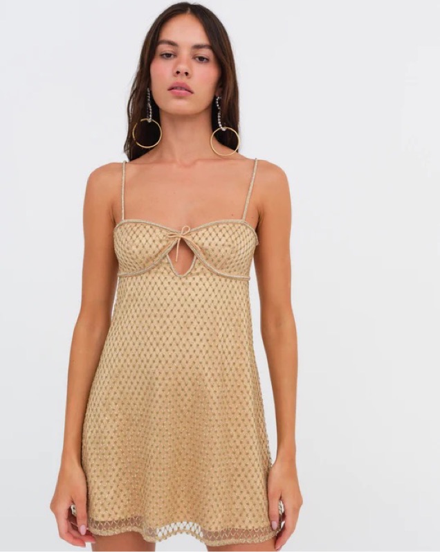 For love And Lemons Glitter Slip Dress - Image 1
