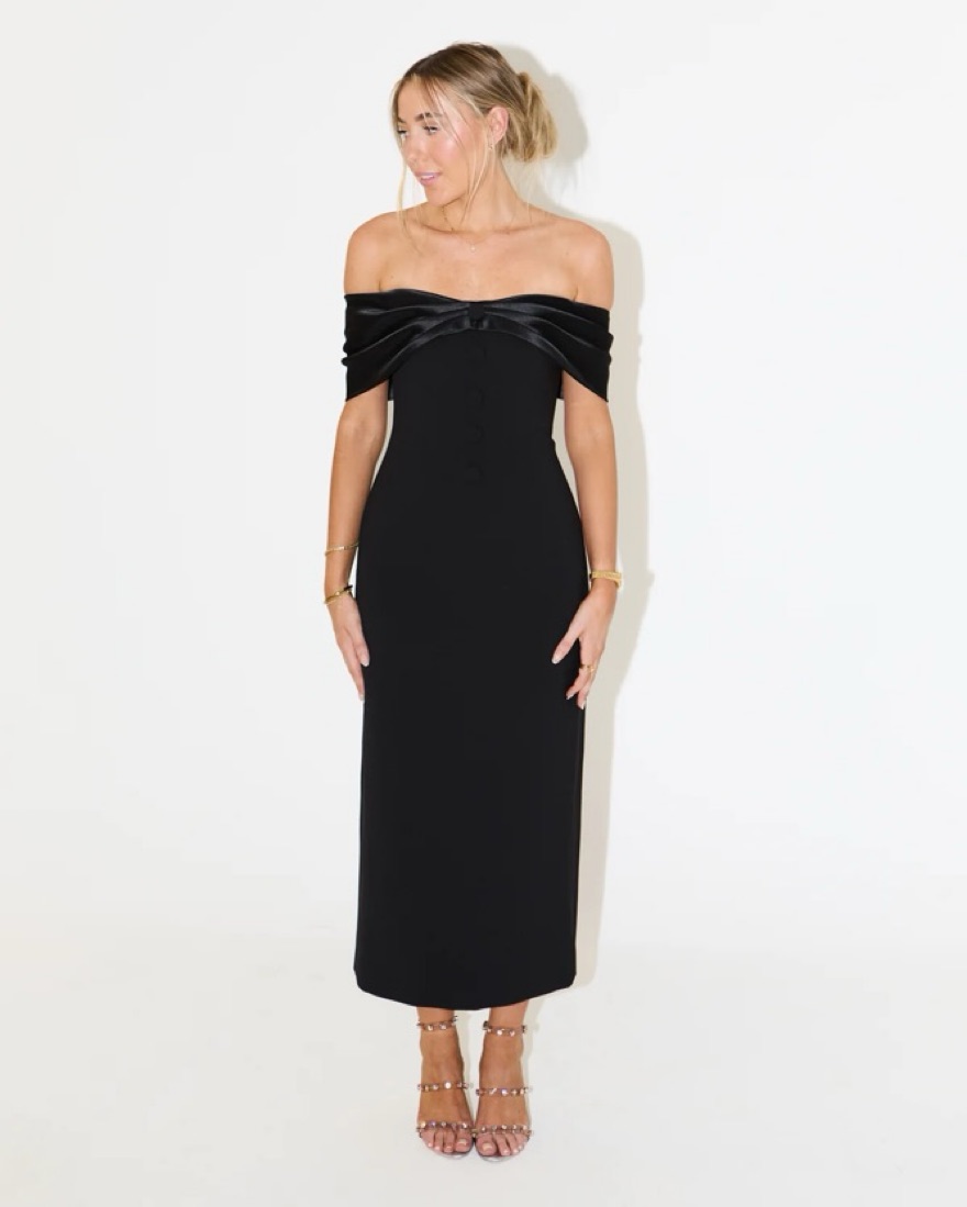 Odd Muse Bow Midi Dress - Image 1