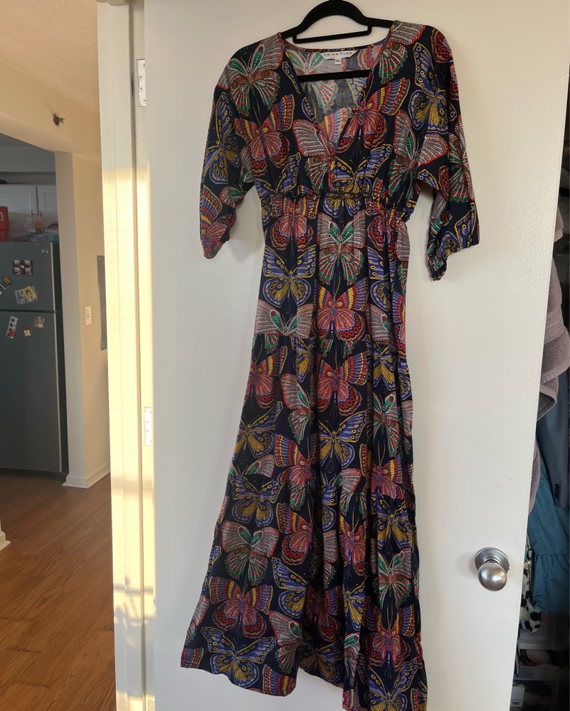 Trina Turk Multi Color Butterfly Maxi by Trina Turk - Pickle