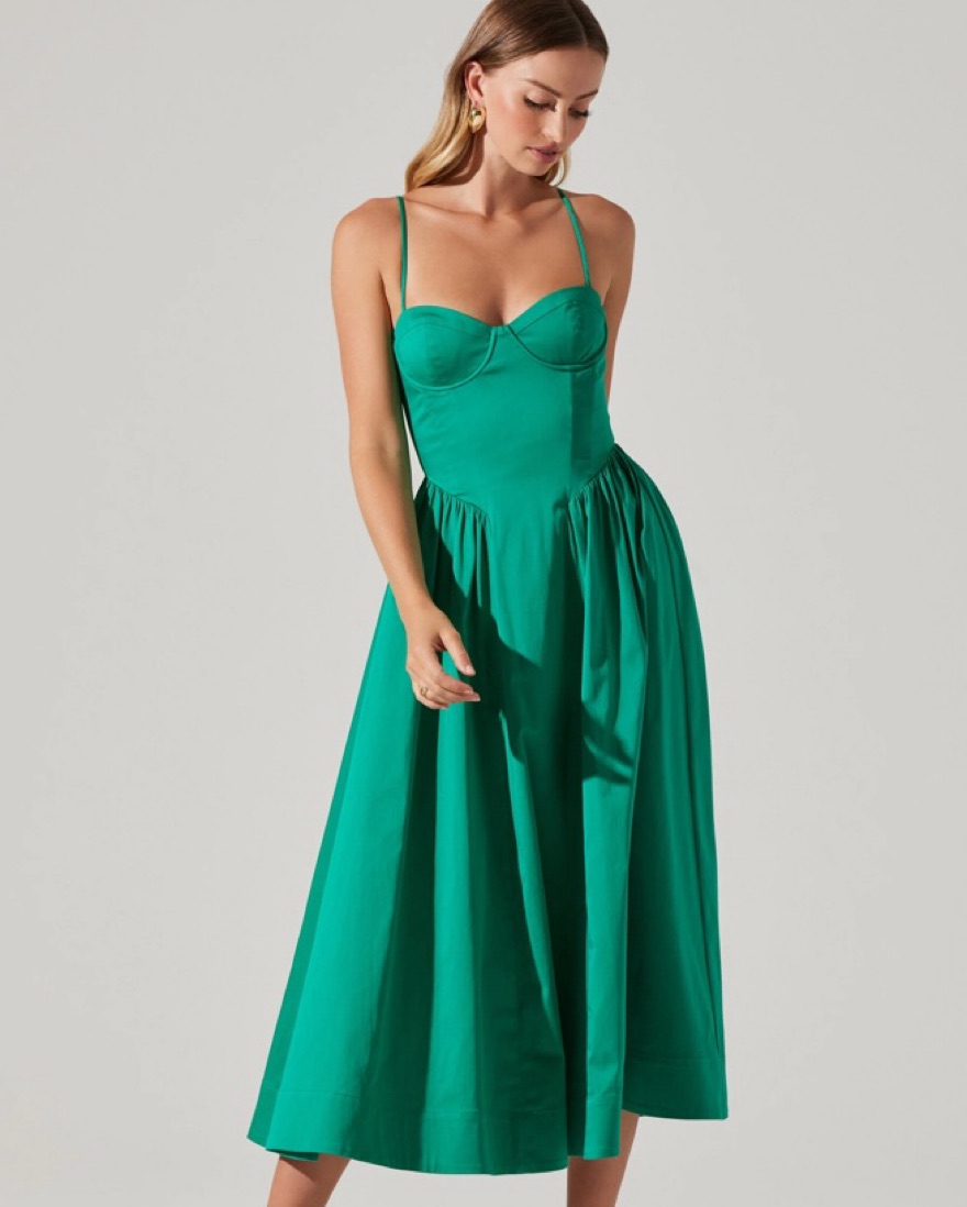 ASTR Bellamy Bustier Midi Dress by Astr The Label - Pickle