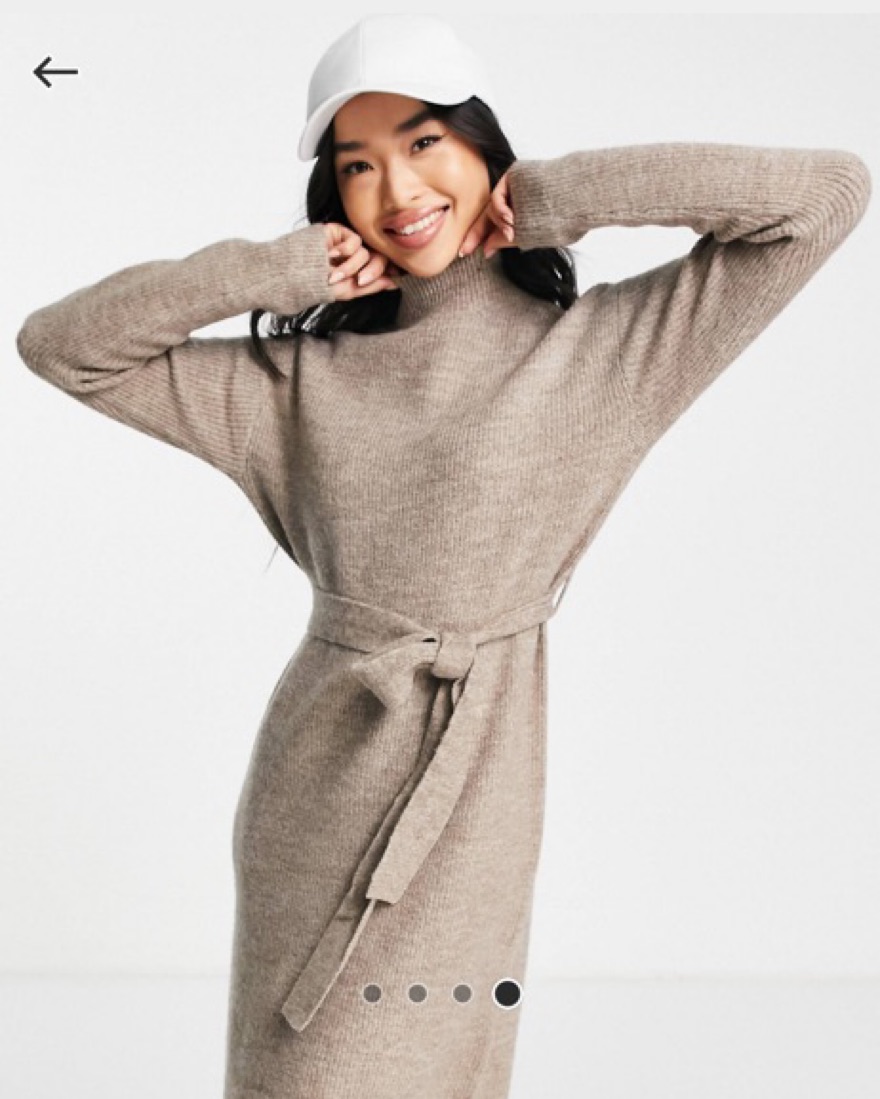 Mock Neck Sweater Dress - Image 3