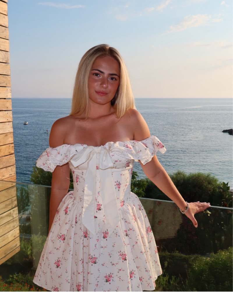 off the shoulder knitted midi dress The St. Moritz Off-Shoulder Knit Midi Dress