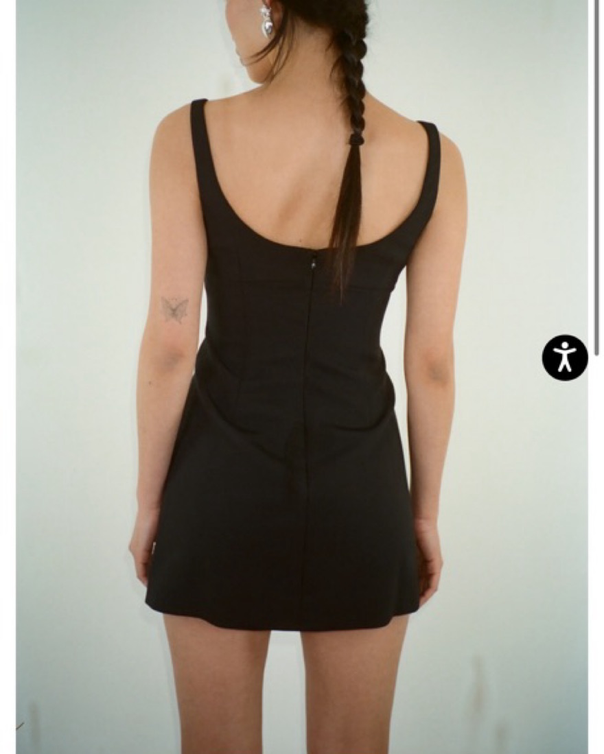 knee length dresses for ladies Symone Dress in Black
