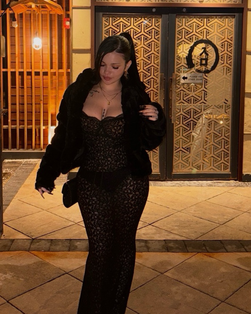 miss circle black dress Azalea Black Velvet Mesh Long Sleeve Dress