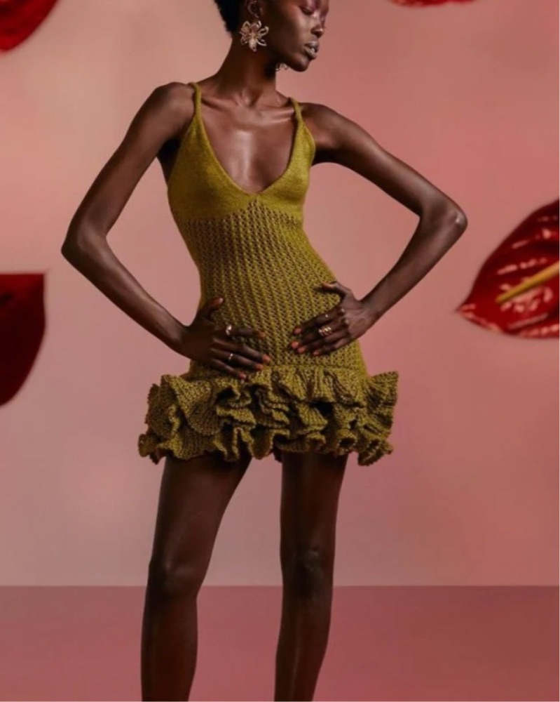 Hanifa iggy Dress In Green by Hanifa - Pickle