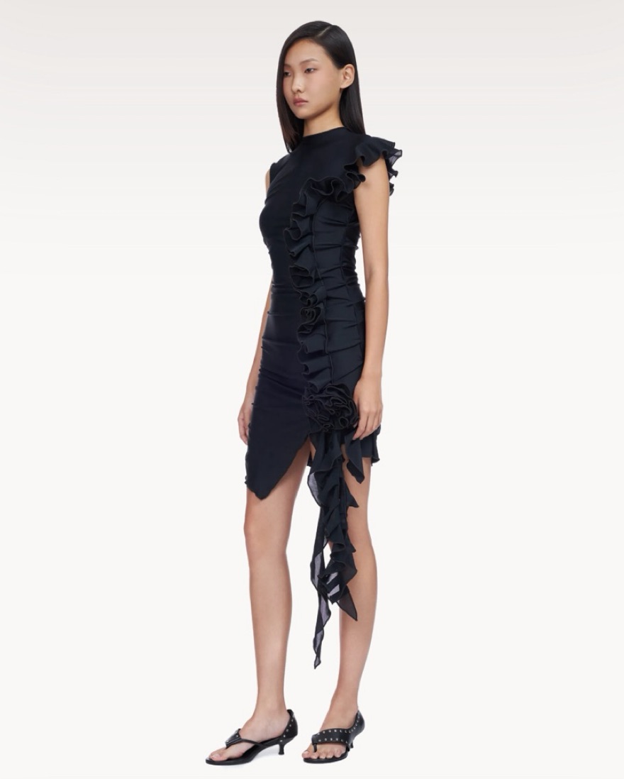 midi denim dress sleeveless Rails - Westwood American woman wearing black no-schema-price Color:Mint Coral casual day at the