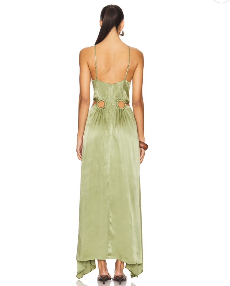 green emerald velvet dress Laurel Sleeveless Maxi Dress in Green Floral