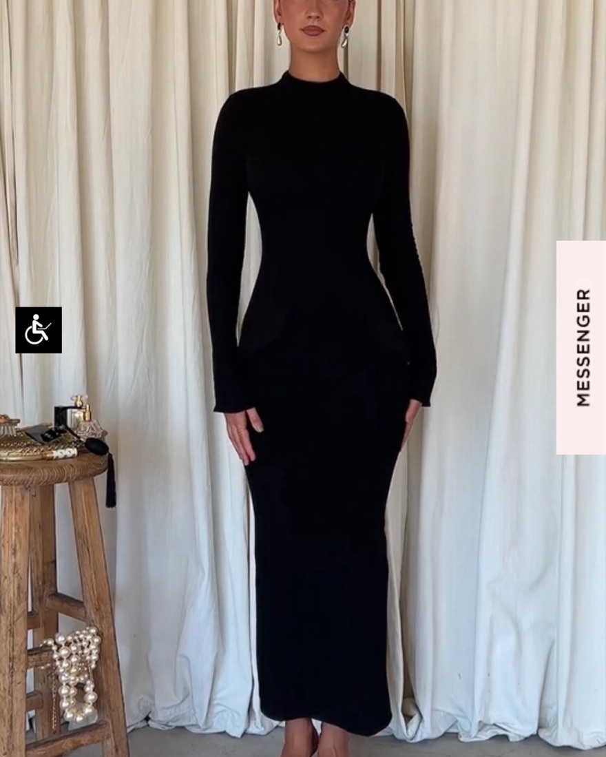 House Of CB Marie-Louise Black Maxi by House of CB - Pickle
