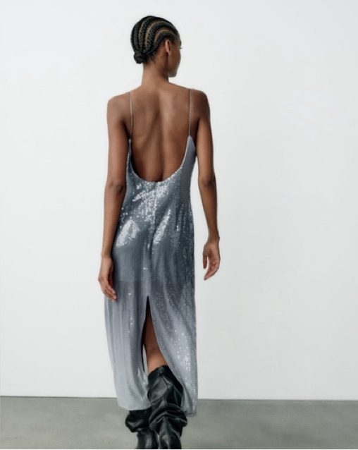 knee length dresses for ladies All The Sparkle Sequin Midi in Silver S / Silver main image 0