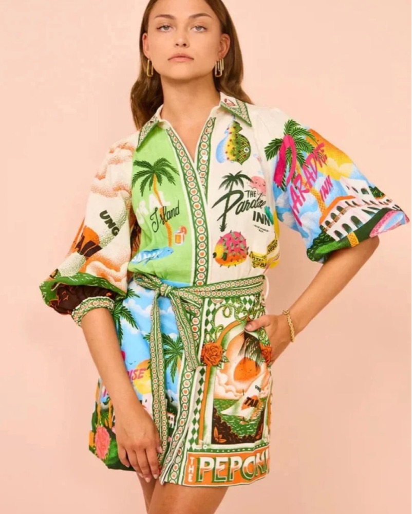 ALEMAIS Paradiso Mini Dress by Alemais - Pickle