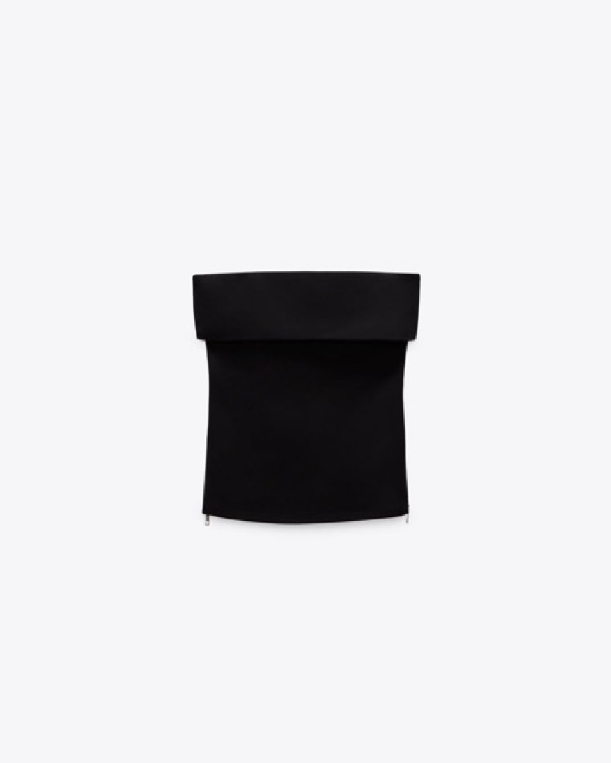 Zara Double Zip Tube Top - Image 2