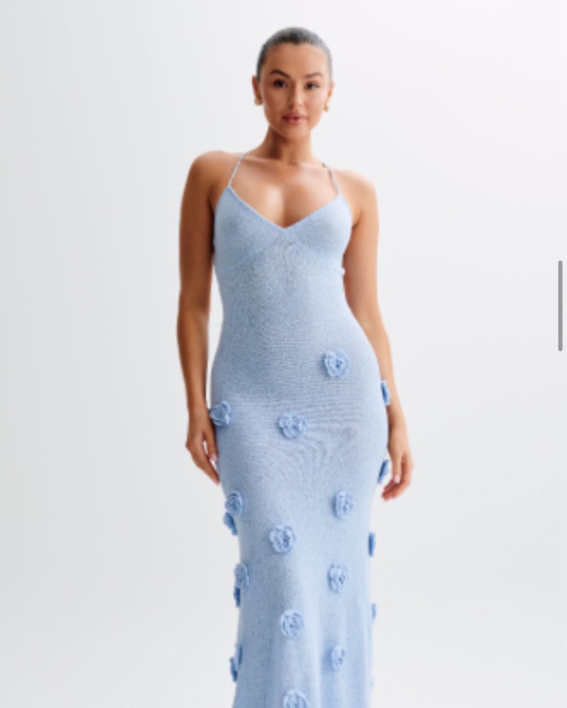 chinese dress ladies The Flor Knit Maxi Dress Xs