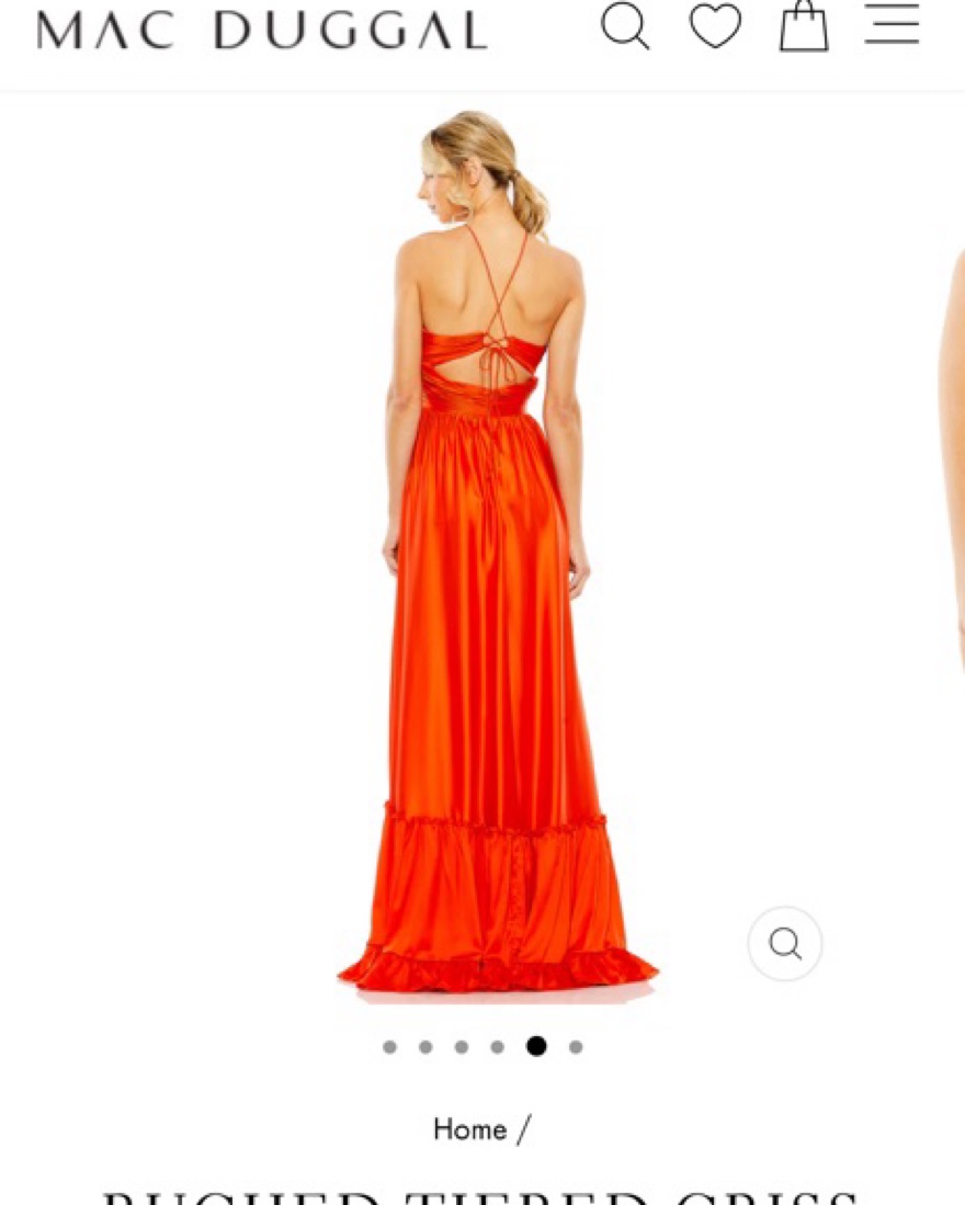 strapless open back dress Floral Print Orange Tie Front Flowy Summer Dress Short Sleeve for Women –  ALILANG.COM main image 1