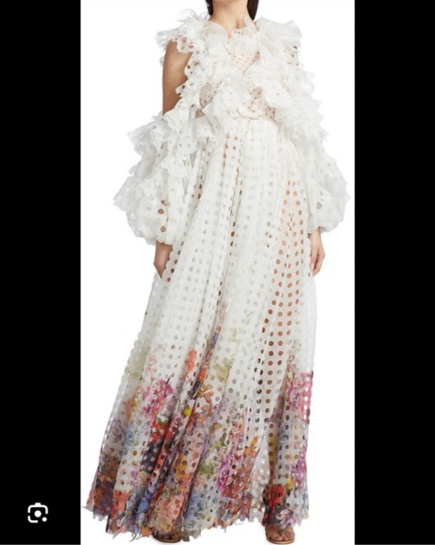 Zimmermann Prima Laser Cut Gown by Zimmermann - Pickle