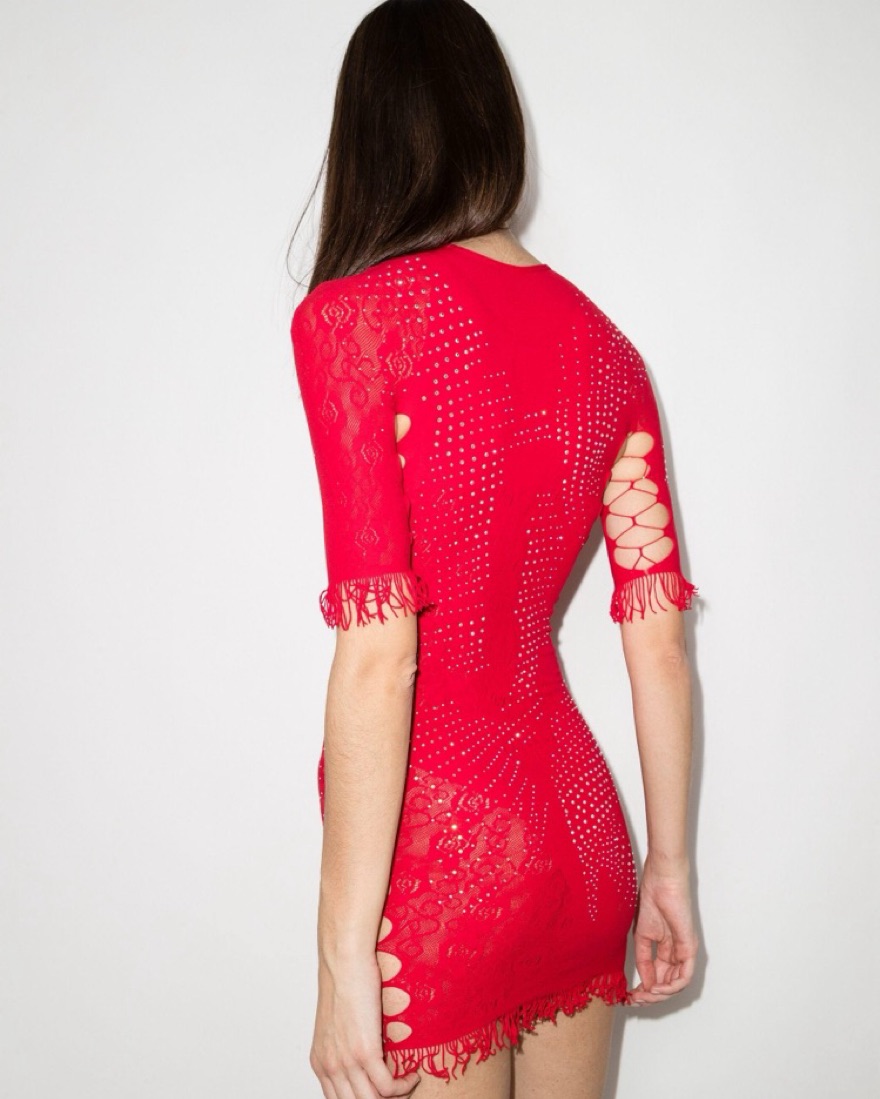 Red Miranda Cutout Mini Dress - Image 2