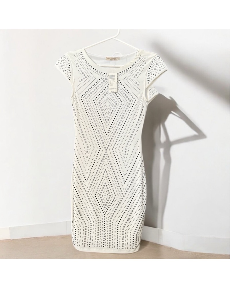 Arden B White Studded Dress, Size XS NWT by Arden B - Pickle