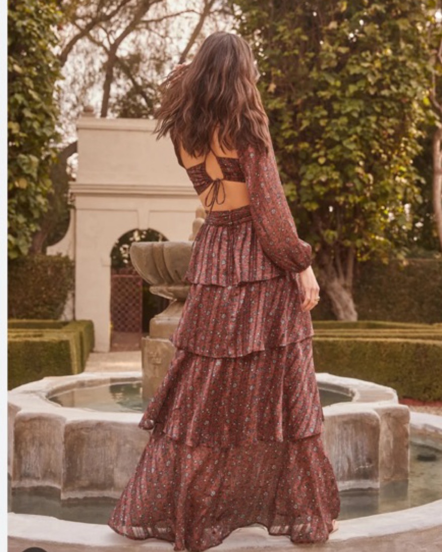 ASTR Anora Long Dress, XS by Astr The Label - Pickle