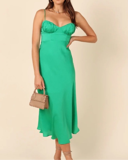 Charlotte Midi Dress Green by Petal & Pup - Pickle