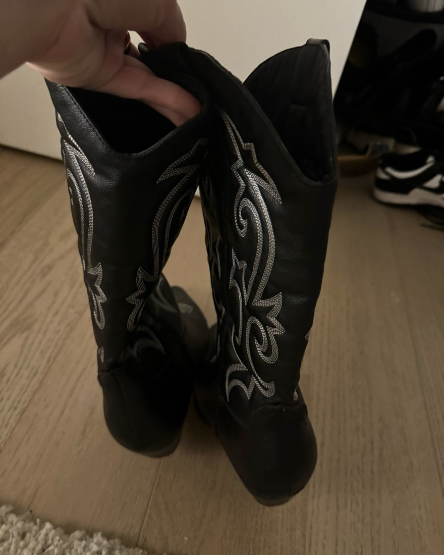 Black Cowboy Boots - Image 2