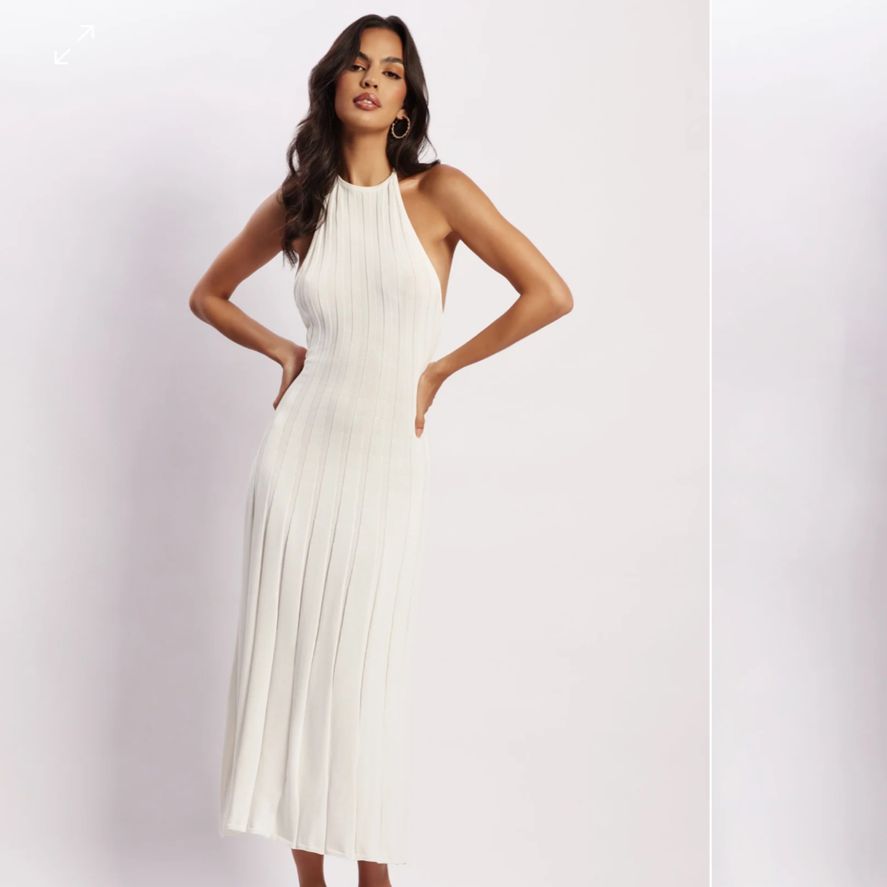 ADRIENNE Halter Neck Midi Dress by Meshki - Pickle