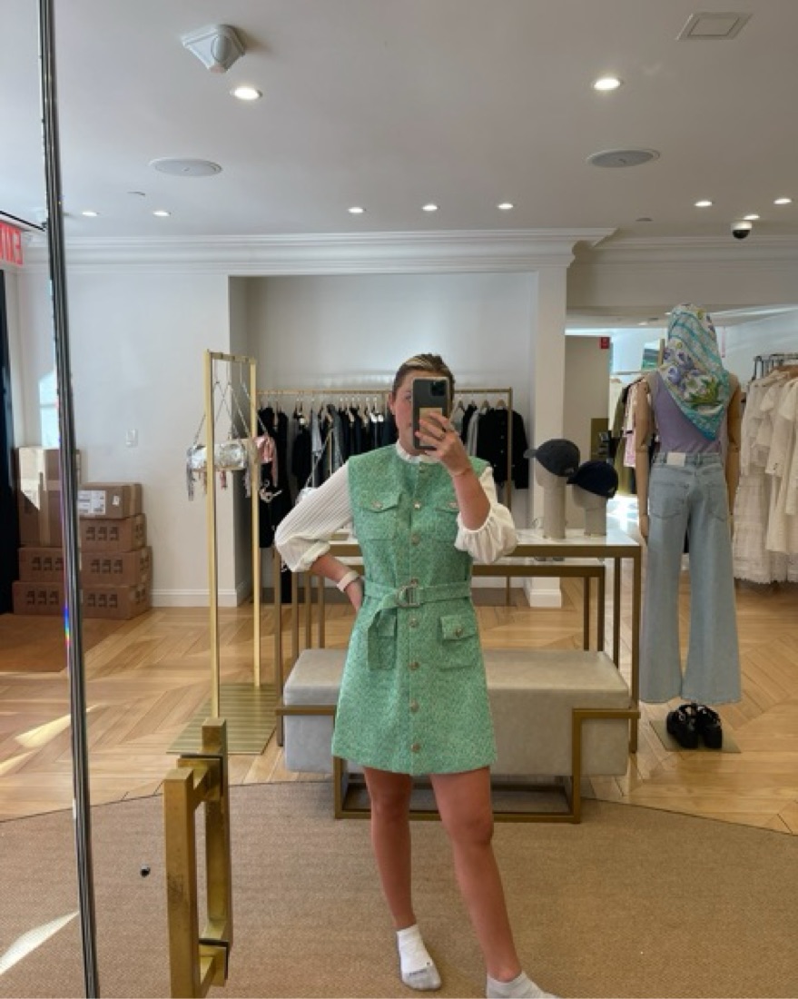 Maje Tweed Green Dress by Maje - Pickle