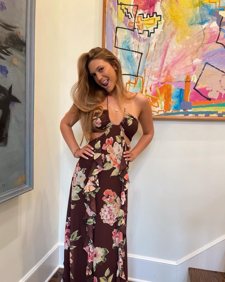 Cyrus Maxi Dress - Brown Saffron Floral by Tularosa - Pickle