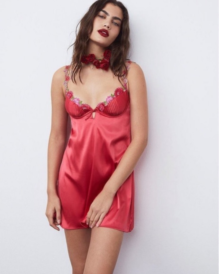 VS Vday Embroidered Slip Dress - Image 1