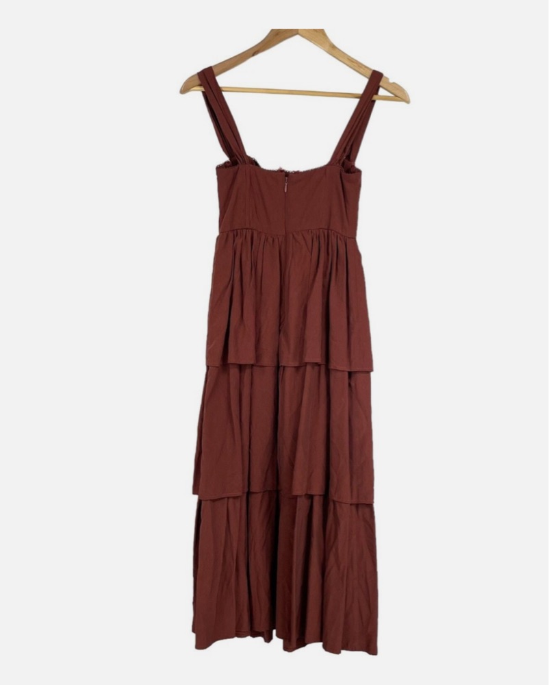 WeWoreWhat CORSET POPLIN MAXI DRESS by WeWoreWhat - Pickle