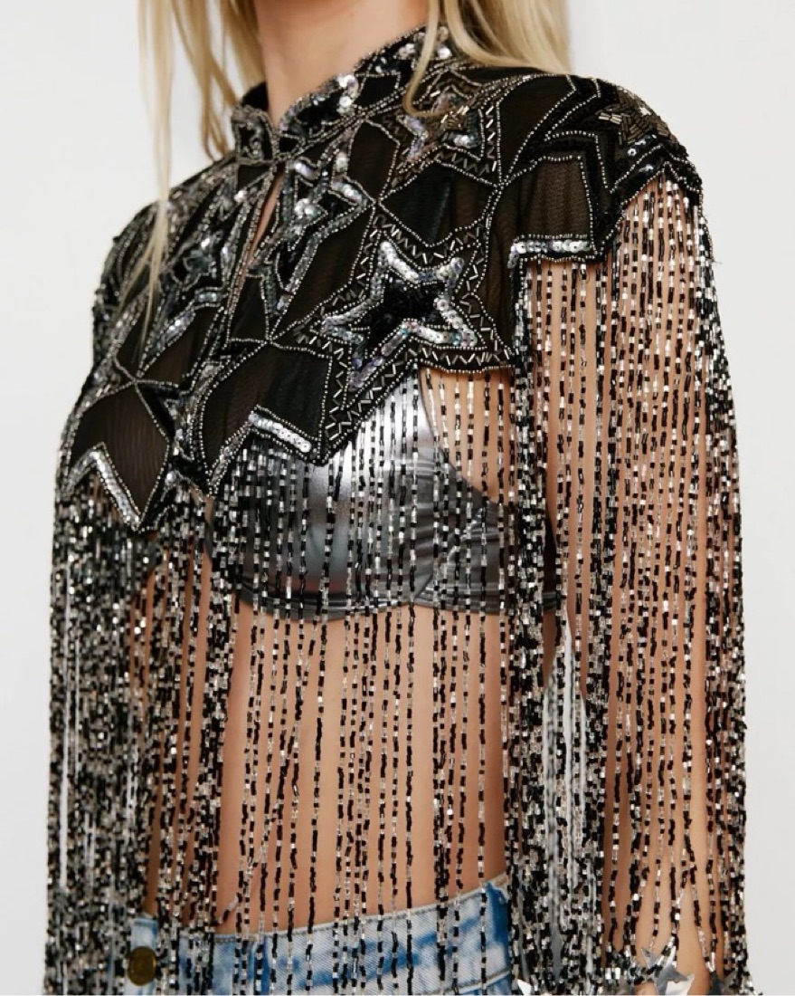 Star Beaded Tassel Cape - Image 3