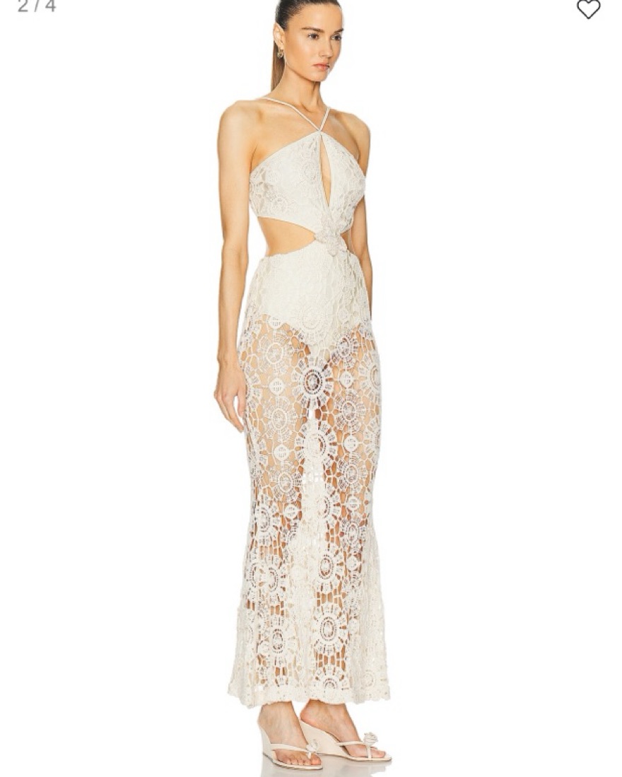 crochet cut out dress V-neck Crochet Cut out Dress main image 1