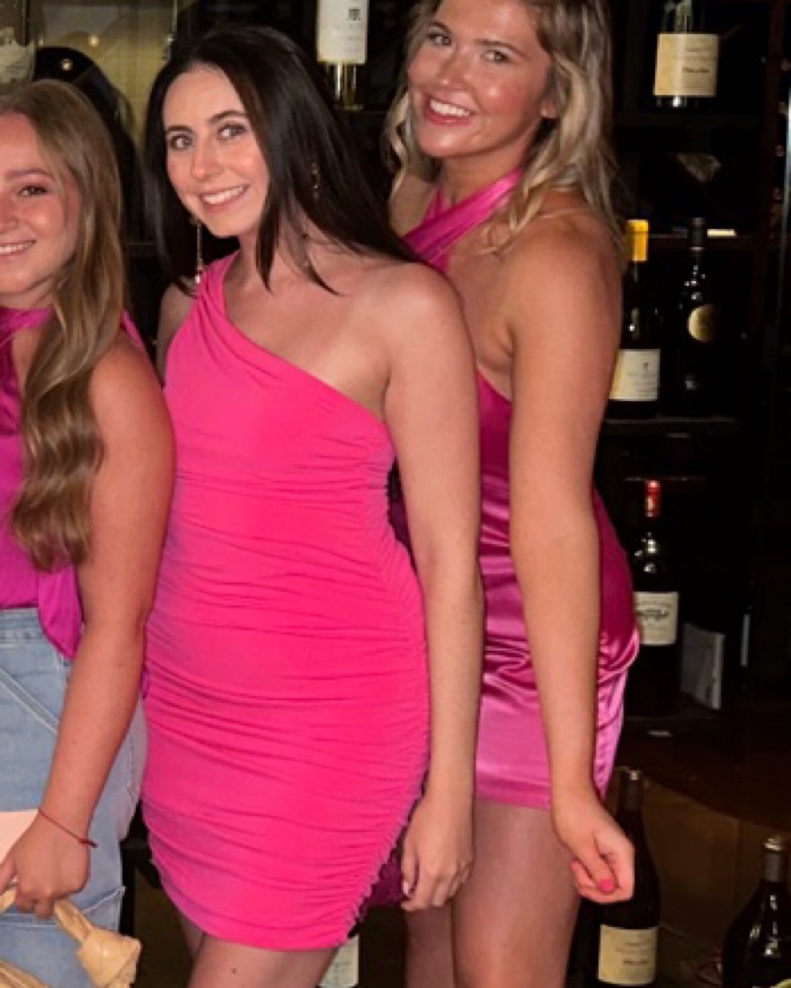 leith pink dress Leith Womens Crossover Front Ruched Mini Dress Pink Choose Size S, M, XL