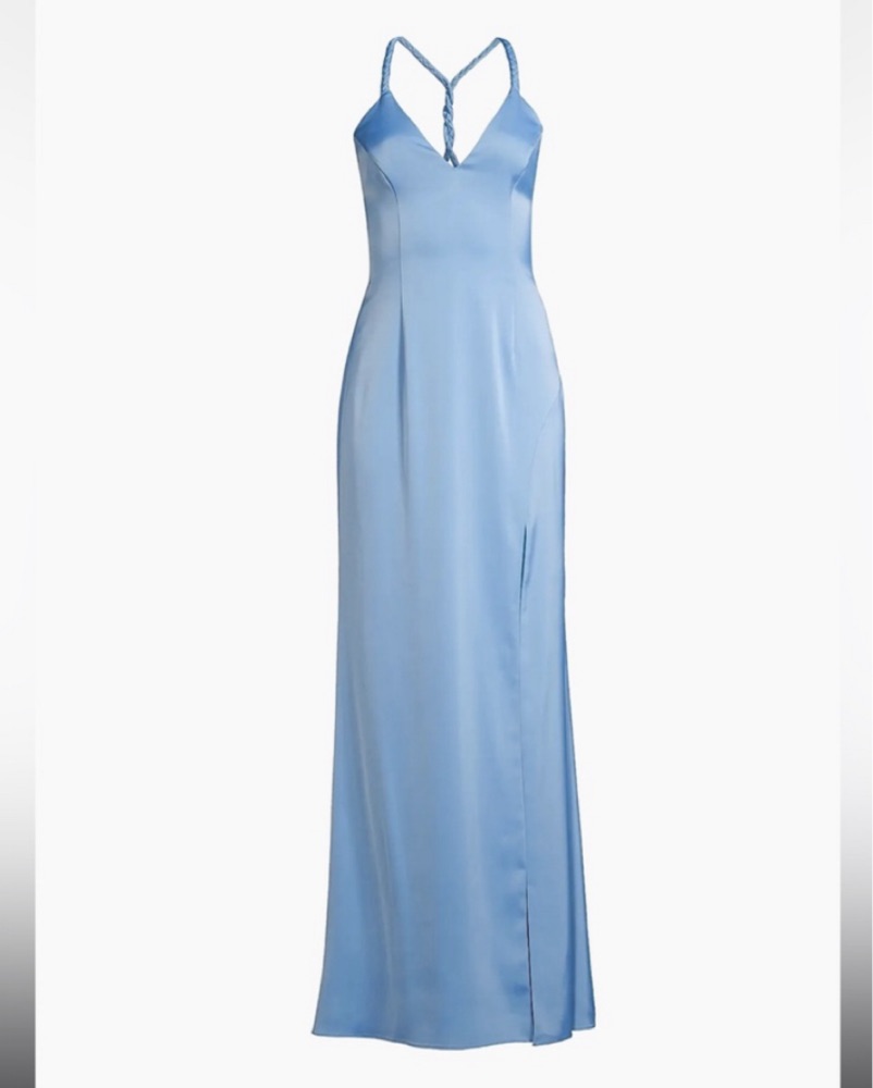 liv foster dresses LIV FOSTER CIARA SATIN GOWN 2 / PEACOCK main image 0
