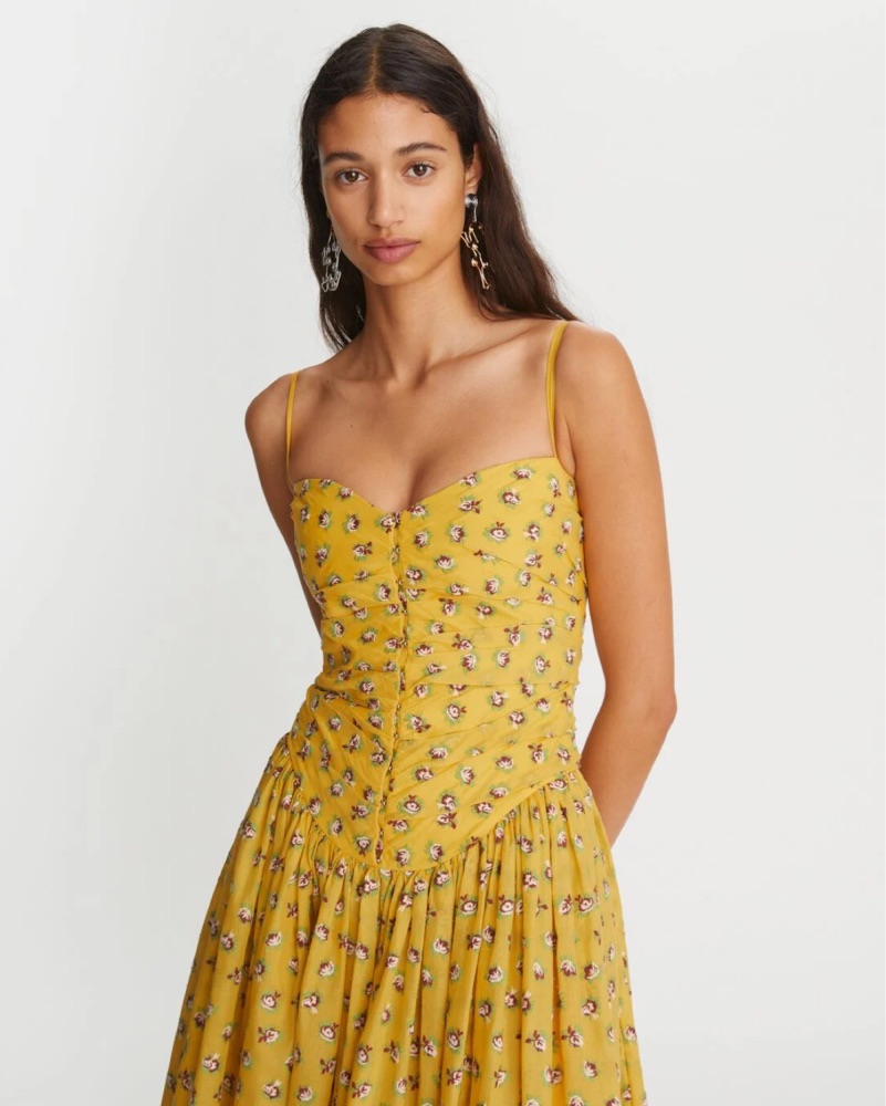 Tory Burch Corset Drop Waist Dress by Tory Burch - Pickle