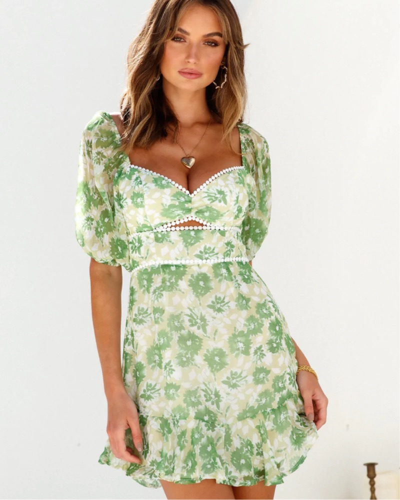 Hello Molly Drinking Games Dress Green by Hello Molly - Pickle