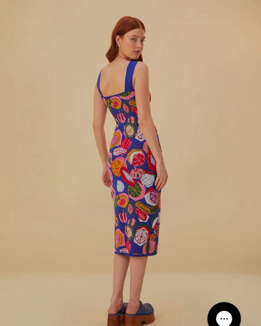 Farm Rio Bright Knit Salad Midi Dress - Image 2