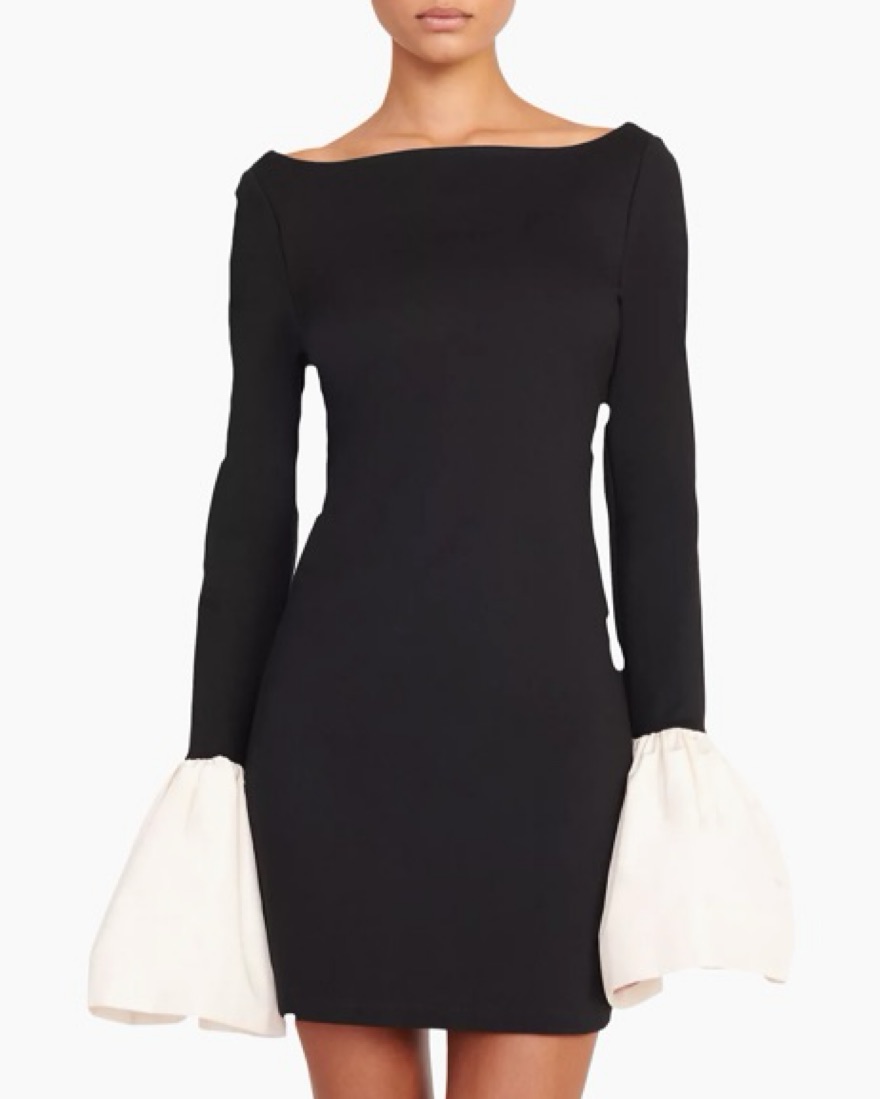 Staud Hawthorne Bell-sleeve Mini Dress by Staud - Pickle