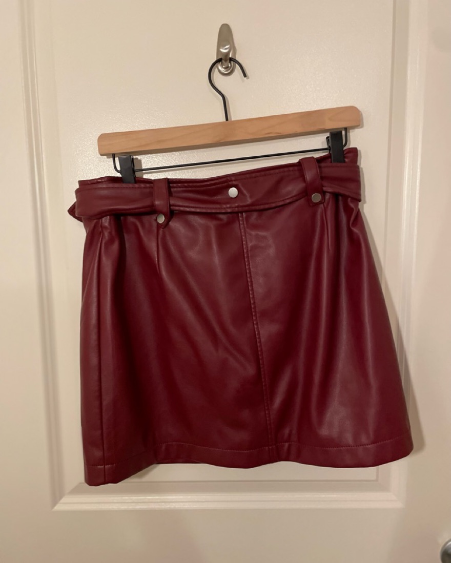 Faux Leather Mini Skirt - Image 2