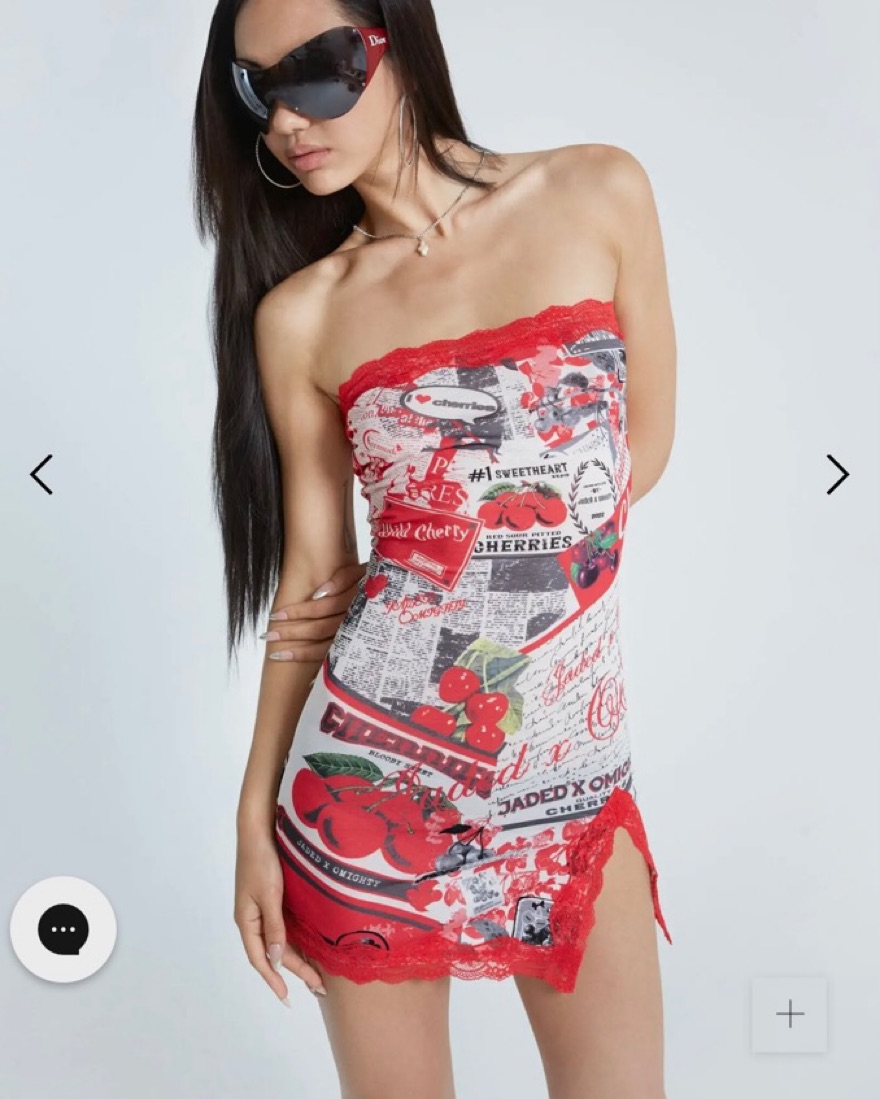 Jaded London X Omighty Lace Mini Dress by Jaded London - Pickle