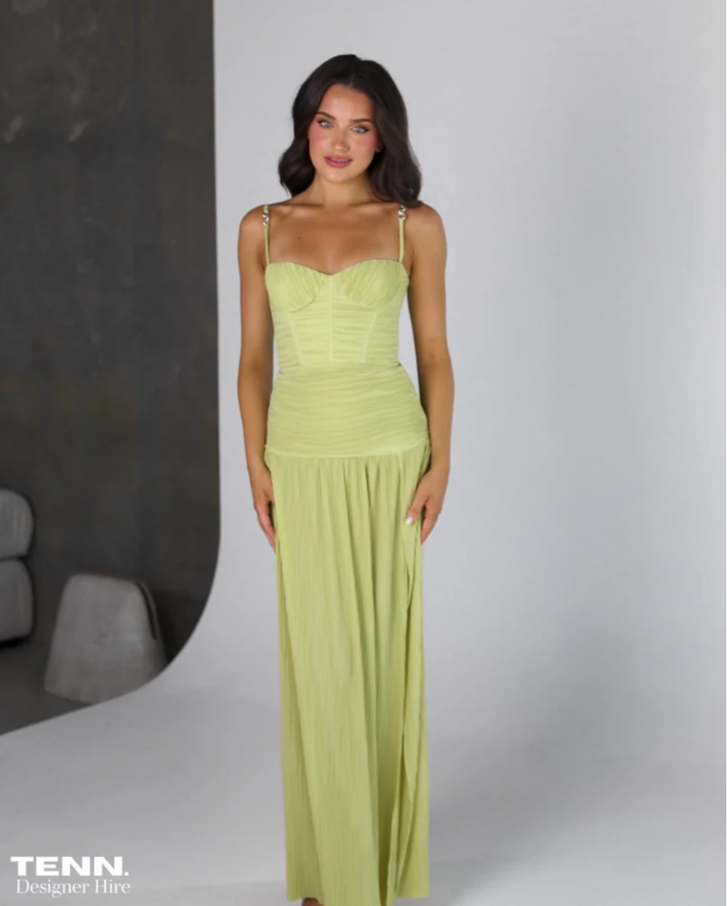 open lace back dress Manning Cartell Double Time Pleat Dress – River Dress Hire main image 0