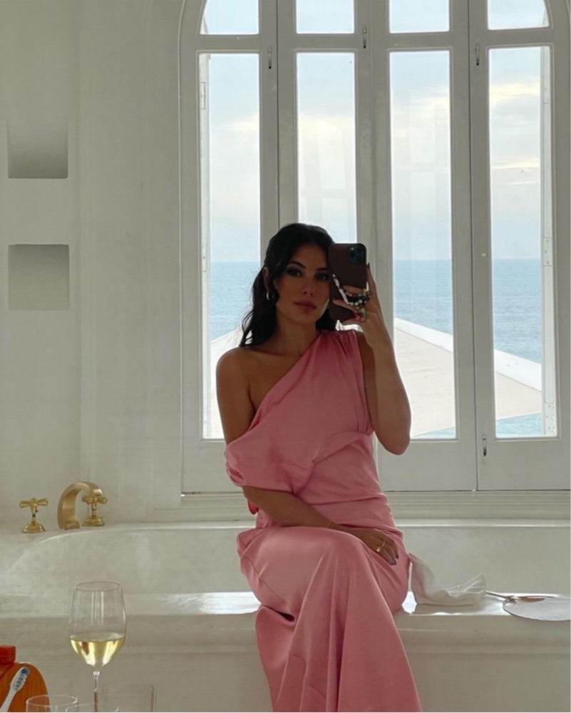 Paris Georgia Pink Silk Gown by Paris Georgia - Pickle