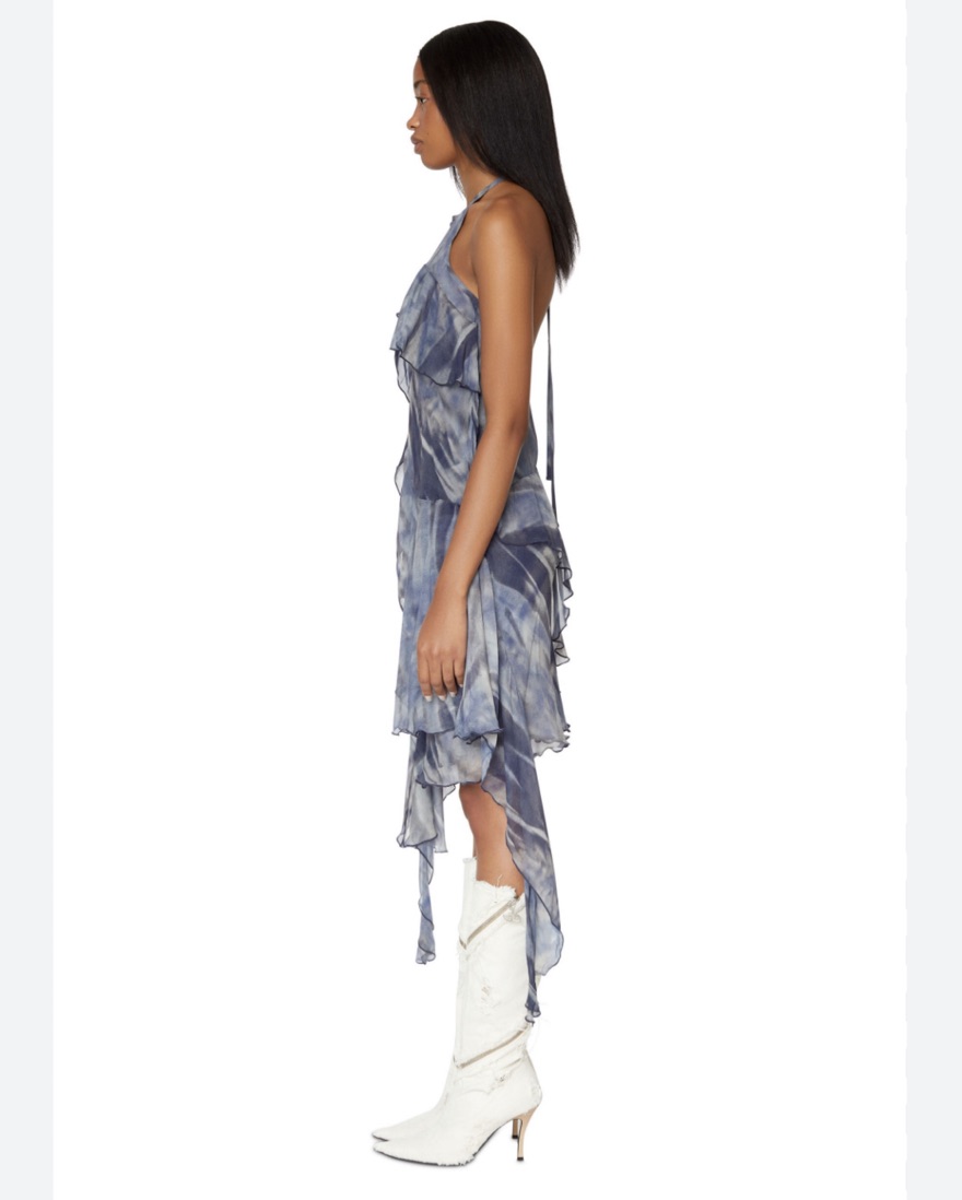 Diesel D-MELAMID Halterneck Blue Dress by Diesel - Pickle