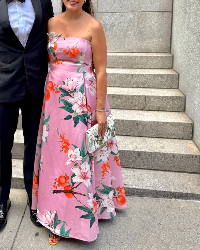 Leo Lin Nora Bustier Maxi Dress Gown by Leo Lin - Pickle
